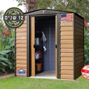 מחסן גינה מתכת דמוי עץ WR65 פלורידה 1.94X 1.51