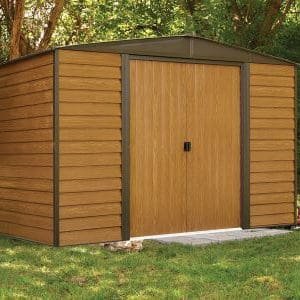 מחסן גינה מתכת WR106 קליפורניה דמוי עץ 3.13X 1.81