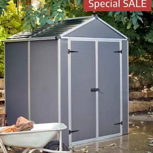 מחסן גינה Rubicon אפור כהה 1.9x1.5 canopia