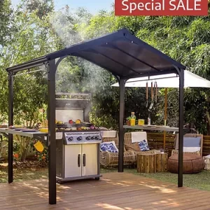 גזיבו ברביקיו Austin שחור 1.8x2.4-הובלה חינם 706835