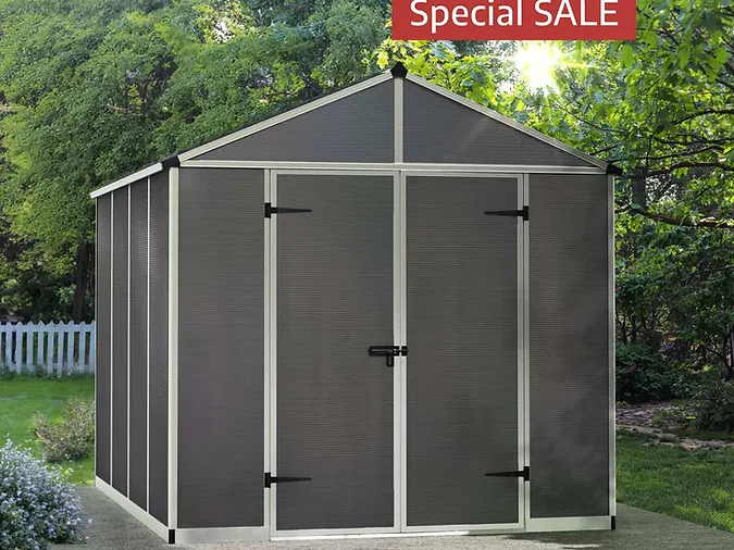 מחסן גינה Rubicon 2.4x3.0 אפור כהה