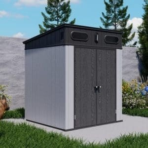 מחסן פלסטיק אפור KingCenter PENT 6X6