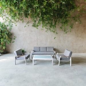 מערכת ישיבה 4 חלקים איטליה לבן