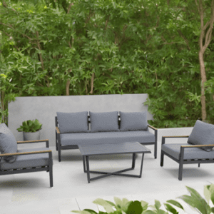 פינת ישיבה מאלומיניום ליסבון אפור PLAYA