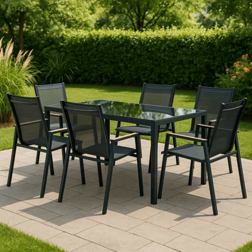 סט פינת אוכל לימה שולחן + 6 כיסאות PLAYA