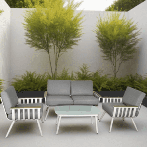 מערכת ישיבה אלומיניום דו מושבית דגם אנגליה שמפניה