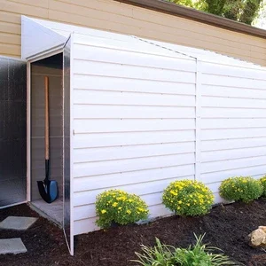 מחסן גינה צר ממתכת לבנה קולורדו 410 124X295 איסמור