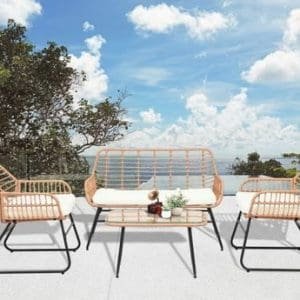 פינת ישיבה דגם טוסקנה כריות שמנת