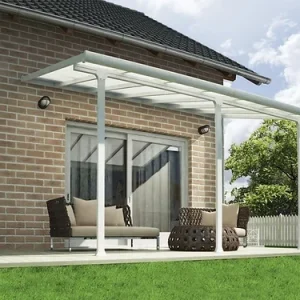 פרגולה אלומיניום Feria לבנה 3x4.3 עם קירוי לבן-הובלה חינם 702721 CANOPIA