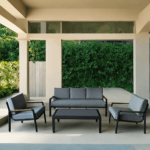 מערכת ישיבה 4 חלקים איטליה שחור