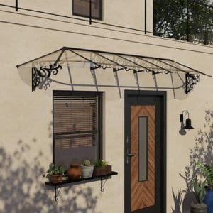 גגון LILY שחור שקוף 0.9x4.2 הובלה חינם 706804 CANOPIA