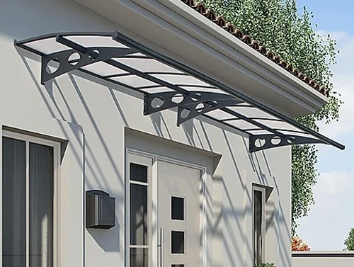 גגון Herald אפור שקוף 1.4x4.5-הובלה חינם 703921 CANOPIA