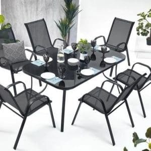 סט פינת אוכל פורטוגל שולחן + 6 כיסאות PLAYA