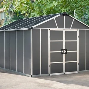 מחסן גינה Yukon 3.3X4 אפור כהה כולל רצפה - הובלה חינם 705161 CANOPIA