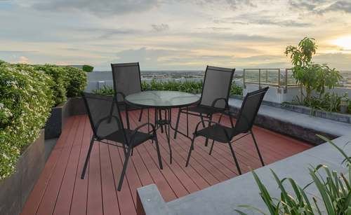 סט פינת אוכל מדריד שולחן עגול + 4 כיסאות PLAYA