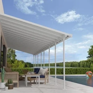 פרגולה אלומיניום Feria לבנה 3x10.4 עם קירוי לבן-הובלה בחינם 702729 CANOPIA