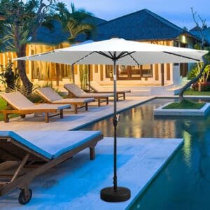 שמשיה עגולה 3 מטר עם תאורת סולרית PLAYA