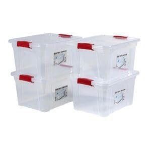 סט 4 ארגזי אחסון מפלסטיק דניאל 20 בנפח 18 ליטר ADIR