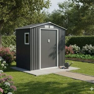 מחסן גינה מתכת מחוזק קומפקטי G74 2.13x1.31x2.05 אספקה מיידית אפקטיב